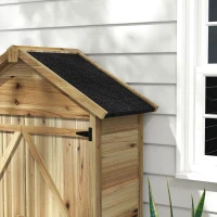 Outsunny Armoire de jardin abri jardin remise pour outils sur pied toit en asphalte imperméable doubles portes verrouillables(m-8)