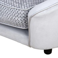 PawHut Canapé Chien Chat sur Pied Style Moderne Coussin d'assise Amovible Lavable Grand Confort 78,5 x 57 x 35,5 cm Gris(m-5)