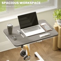 HOMCOM 75-115cm Manual Adjustable Sit-To-Stand Desk - White/Grey(m-6)