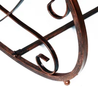 Outsunny Schaukelstuhl Gartenstuhl, Vintage-Design, 61cm x 79cm x 90cm, Braun + Schwarz(m-7)