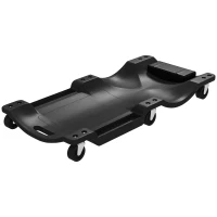 DURHAND Mechanic Vehicle Creeper, Under-Car Rolling Crawler Board, with Headrest, Wheels, Black(m-11)