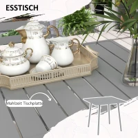 Outsunny 5-teilige Gartensitzgruppe Outdoor Sitzgruppe Gartenmöbel-Set, wetterbeständig, modernes Design, 80 x 80 x 74 cm, Grau(m-5)