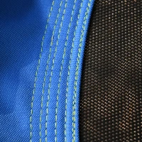 Outsunny Ø100 cm Nestschaukel Tellerschaukel Kinderschaukel Gartenschaukel bis 80 kg Outdoor belastbar für 3+ Jahre Metall Polyester Blau+Grün+Orange(m-8)