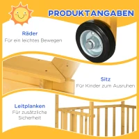 Outsunny Sandkasten Sandkasten mit Spielhaus Sandkasten mit Dach, 133 x 129 x 137, 5 cm, Natur + Blau(m-7)