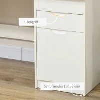 HOMCOM Computertisch, Schreibtisch,  2 Schubladen, Hochglanzoptik, Weiß(m-6)