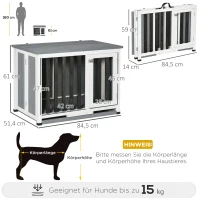 PawHut Hundebox, Hundekäfig, herausnehmbare Bodenwanne, klappbar, für kleine und mittelgroße Hunde, Grau(m-3)