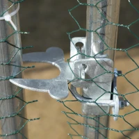 PawHut Pollaio per Galline da Esterno in Metallo con Copertura in Tessuto Oxford, 600x303.5x195 cm, Argento(m-9)