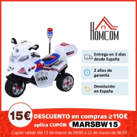 HOMCOM Moto Eléctrica Infantil Batería 6V Niños 3-8 años Coche Triciclo Niño con Caja de Almacenamiento Metal 112x51x73cm(m-11)
