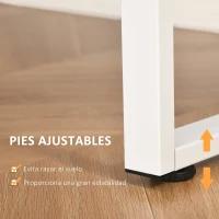 HOMCOM Mesa de Escritorio Multifuncional Escritorio Estable con Pies Ajustable para Despacho Casa Estudio Gaming 135x60x75 cm Blanco(m-5)
