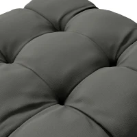 Outsunny 4-Piece Seat Cushion Pillows Replacement, Patio Chair Cushions Set with Ties for Indoor Outdoor, Charcoal Grey(m-8)