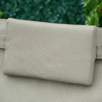 Outsunny Schaukelstuhl Schwingsessel Gartenstuh Schaukelliege Metall Mesh Schwarz+Hellgrau 150 x 62 x 88 cm(m-8)