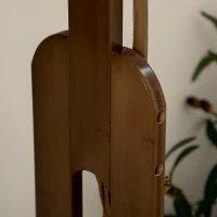 HOMCOM Garderobenständer mit 2 Schubladen, 1 Spiegel, 1 Kleiderstange, 1 Schuhbank, 113 cm x 33 cm x 169,5 cm, Bambus(m-8)