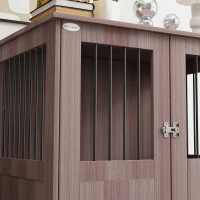 PawHut Dog Crate Table for Medium and Large Dogs with Magnetic Door for Indoor Use, 85 x 55 x 75 cm, Purple(m-9)