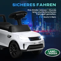 AIYAPLAY Elektro Kinderauto 6V, Land Rover, Fahr-/Schiebemodus, Scheinwerfer, Musik, Weiß(m-7)