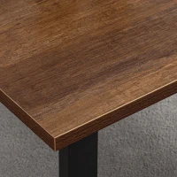 HOMCOM Table basse rectangulaire table de salon style industriel pied métal et plateau aspect bois 100 x 60 x 50 cm(m-8)