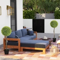 HOMCOM Künstlicher Eukalyptusbaum, 2er-Set, inklusive Topf, pflegeleicht, 90 cm(m-7)