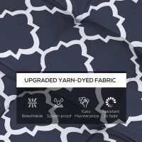 Outsunny 4-Piece Seat Cushion Pillows Replacement, Patio Chair Cushions Set with Ties for Indoor Outdoor, Blue(m-4)