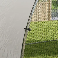 PawHut Gallinero para Exterior 304x560x220 cm Cubierta de Tela Oxford Resistente a los Rayos UV e Impermeable para Patio Plata(m-8)