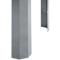 Outsunny Hochbeet Pflanzenbeet Pflanzkasten, wetterbeständig, 100 cm x 45 cm x 80 cm, Silber(m-9)