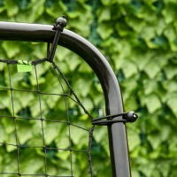 HOMCOM Foldable Football Rebounder Net, with Adjustable Angles - Black(m-8)