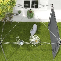 Outsunny 195 x 295cm Replacement Gazebo Sidewall - Grey(m-9)