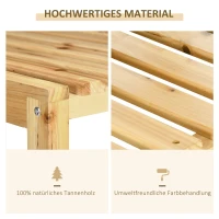 Outsunny Regal für Getränkekisten Kistenständer bis 4 Kisten Naturholz 2 Etagen 74 x 45 x 111 cm(m-4)