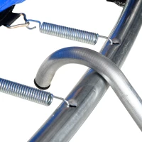 HOMCOM Trampolin Ø345 cm Gartentrampolin mit Sicherheitsnetz Randabdeckung gepolstert Stahl Schwarz+Blau bis 100 kg(m-8)