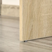 HOMCOM L-Shaped Desk, Corner Computer Desk with Storage Drawer, Adjustable Shelf, Cabinet for Home Office and Study, 120 x 92 x 75cm, Oak and White(m-9)