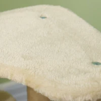 PawHut 2-in-1 Cat Tree, Pet Stairs with Scratching Tickling Post, Toy Balls, for Bed, Sofa, Couch, Beige(m-8)