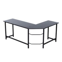 Vinsetto Mesa de Ordenador Escritorio PC Oficina Hogar Mesa Esquinera de Forma L 168x120x75cm Marco Metal(m-10)