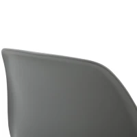 Lot de 2 chaises design néo-rétro Eiffel piètement métal assise dossier polypropylène(m-7)