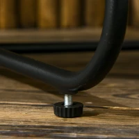 Outsunny Table basse de jardin ronde avec plateau en résine tressée aspect rotin et piètement en métal noir - 68 x 68 x 30 cm(m-8)