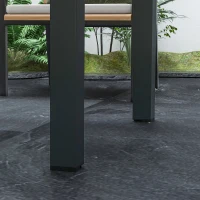 Outsunny Table Extensible de Jardin Grande Taille dim. dépliées 160 x 80 x 75 cm Aluminium Plateau Verre trempé transparent(m-9)