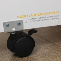 HOMCOM Set da cucina 5 Pezzi, Tavolo pieghevole con 2 ripiani e 4 Sgabelli in Legno truciolato, Bianco(m-6)