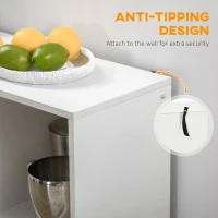 HOMCOM Buffet Sideboard, Kitchen Storage Cabinet, Bar Cabient with Removable Wine Rack, Drawers and Open Compartments, Grey(m-6)