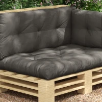 Outsunny Ensemble de 3 coussins d'extérieur pour banquette canapé 1 coussin d'assise 1 coussins de dossier et 1 coussin latéral(m-6)