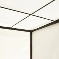 PawHut Rattan Hundehaus mit Kissen Hundebett mit Dach Hundeliege Hundehütte Haustierbett Hundesofa Kissen Stahlrahmen Kaffee+Beige 91 x 71 x 81 cm(m-9)