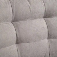 HOMCOM Divano Letto 3 Posti con Chaise Longue Contenitore in Tessuto, 217x134x85cm, Grigio(m-8)