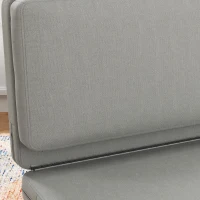 HOMCOM 2-in-1 faltbarer Relaxsessel, Gästematratze, teilbar, 120 cm breit, Hellgrau(m-7)