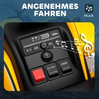 AIYAPLAY Elektroquad für Kinder, 3-6 km/h, LED-Scheinwerfer, Musik, USB, für 3-8 Jahre, Gelb(m-7)