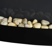 HOMCOM Led Wall Mounted Fireplace Curved Glass Electric Fire Place Fire Place 7 Colour Side Lights Slimline, 1000/2000W, 89.2cm x 48cm(m-9)