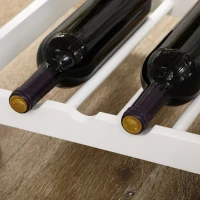 HOMCOM Set de Mesa de Bar de 119x38,5x88,5 cm con Cesta Extraíble y Botellero y 2 Taburetes de 29x29x55 cm Blanco(m-8)