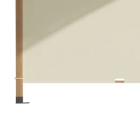 Outsunny Pergola, Gartenpavillon, einziehbares Dach, Seitenwand, robuster Holzrahmen, creme, 3,20 x 3 m(m-9)