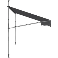 Outsunny Store banne manuel rétractable inclinaison réglable installation rapide  sans trous à percer 3 x 1,5 x 3,1 m(m-8)