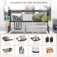 HOMCOM 93cm Modular Over-Sink Drying Rack(m-5)