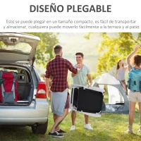 Outsunny Tumbona Reclinable y Plegable de Jardín con Respaldo Ajustable en 4 Posiciones Marco de Metal TextelineTranspirable 186x66x80 cm Negro(m-6)