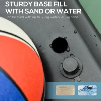 HOMCOM Basketball Hoop Stand Portable Adjustable Height 2.1-2.6m w/ Wheels, Sturdy Rim Stable Base, Black(m-5)