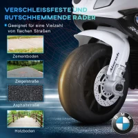 HOMCOM Elektro Kindermotorrad BMW S1000RR Elektromotorrad mit Musik, Scheinwerfer, Kinder Elektro Motorrad für Kinder von 18-36 Monaten Schwarz(m-6)