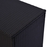 Outsunny Coffre malle de rangement 118L x 54l x 59H cm résine tressée imitation rotin café foncé(m-7)