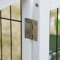 PawHut Conejera de Madera Exterior Jaula para Conejos de 2 Niveles con Techo Asfáltico Corral de Metal Jardinera para Cultivo Bandeja Extraíble Puertas y Rampa 123x58x106 cm Natural(m-9)